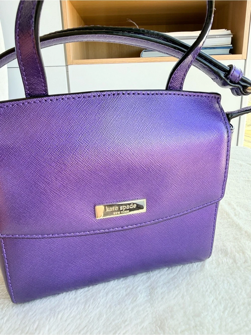 Kate Spade Laurel Way Purple Leather Small Purse